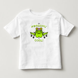 面白いカッコいいカエル モットー カートゥーンキャラクター トドラーTシャツ