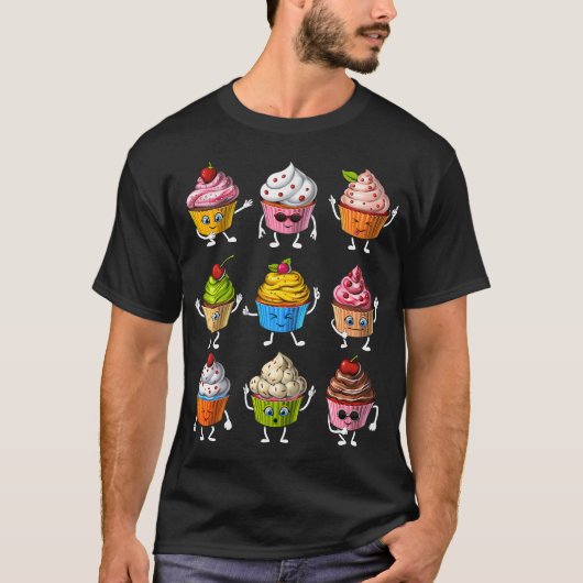 面白いカップケーキ Tシャツ (正面)