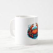 面白いカニ コーヒーマグカップ (正面左)