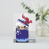 面白いカニ ポストカード (スタンド正面)