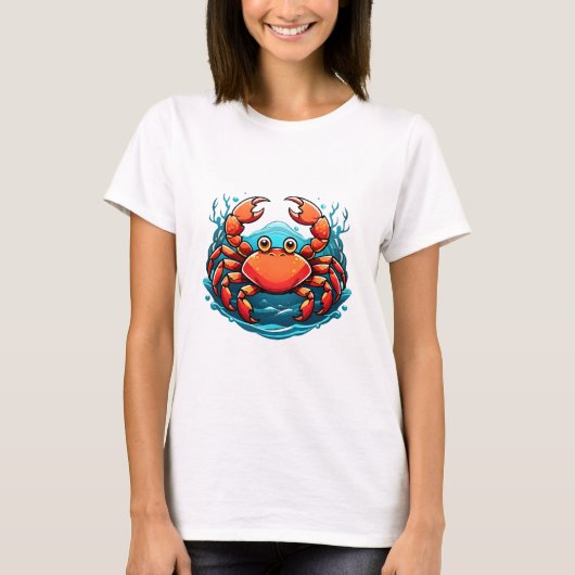 面白いカニ Tシャツ (正面)