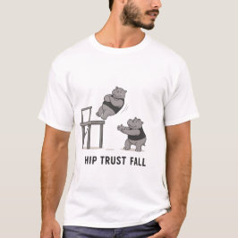面白いカバのジムのパロディTシャツ Tシャツ