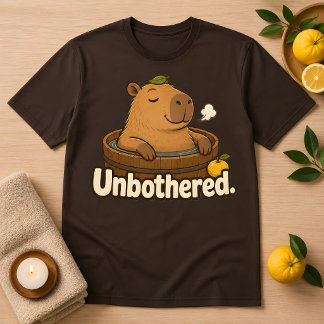 面白いカピバラのゆず温泉Tシャツ Tシャツ