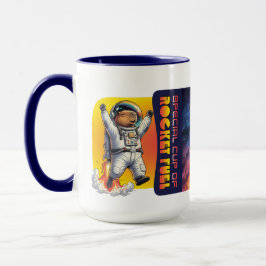 面白いカピバラの朝のロケット燃料パパジョーク マグカップ