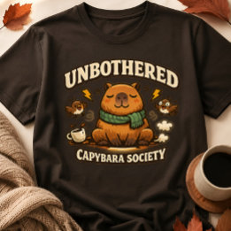 面白いカピバラ社会Tシャツ Tシャツ