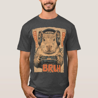 面白いカピバラ ブルゥ ビデオ ゲーム 日本の アニメ 男性 Tシャツ