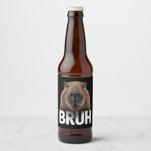 面白いカピバラ Bruh ビールラベル