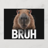 面白いカピバラ Bruh  ポストカード (正面)