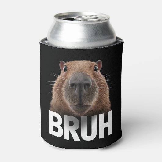 面白いカピバラ Bruh  缶クーラー (缶正面)