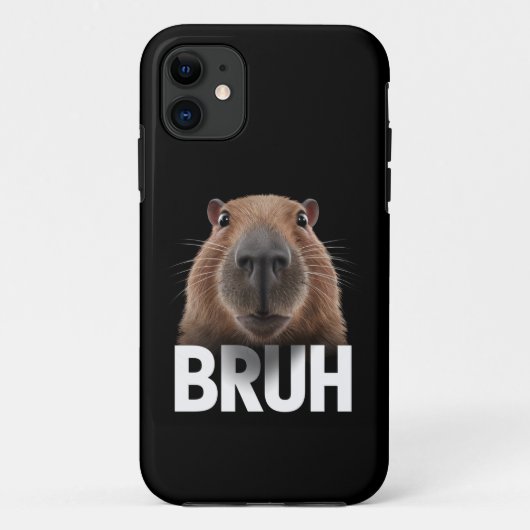 面白いカピバラ Bruh Case-Mate iPhoneケース (裏面)