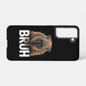 面白いカピバラ Bruh  Samsung Galaxyケース (裏面横)