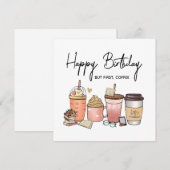– 面白いカフェイン愛好家の誕生日グリーティング シーズンカード (正面/裏面)