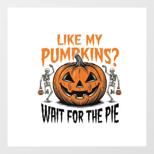 面白いカボチャのスケルトン・ハロウィンパイTシャツ_1 ウィンドウサイン