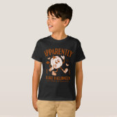 面白いカボチャ 私はどうやらハロウィンが好きらしい Tシャツ (正面フル)
