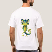 面白いカメレオンTシャツ「適応します」 Tシャツ (裏面)