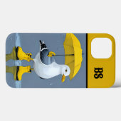 面白いカモメのレインコート – ビーチユーモア Case-Mate iPhoneケース (裏面 (横))