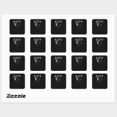 面白いカラスのレトロクラシックスタイル スクエアシール (シート)