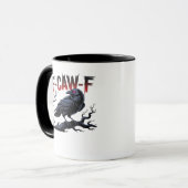 面白いカラス F-Caw-F レイヴン クラシック おしゃれ ユニーク マグカップ (正面左)