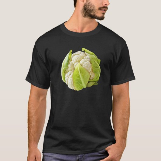 面白いカリフラワーデザイン 野菜好き 野菜 Tシャツ (正面)