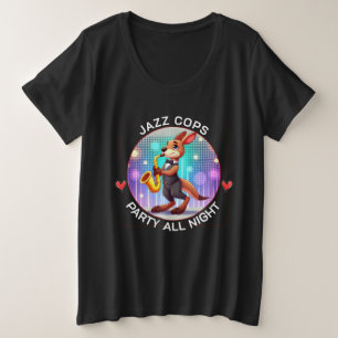 面白いカンガルー プラスサイズTシャツ