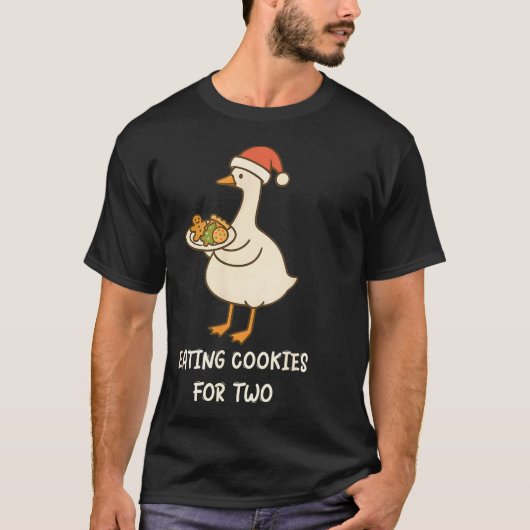 面白いガチョウの妊娠発表　夫へ Tシャツ (正面)