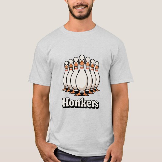 面白いガチョウの鳴き声 ガチョウ ミーム Tシャツ (正面)