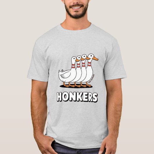 面白いガチョウの鳴き声 ガチョウ ミーム Tシャツ (正面)