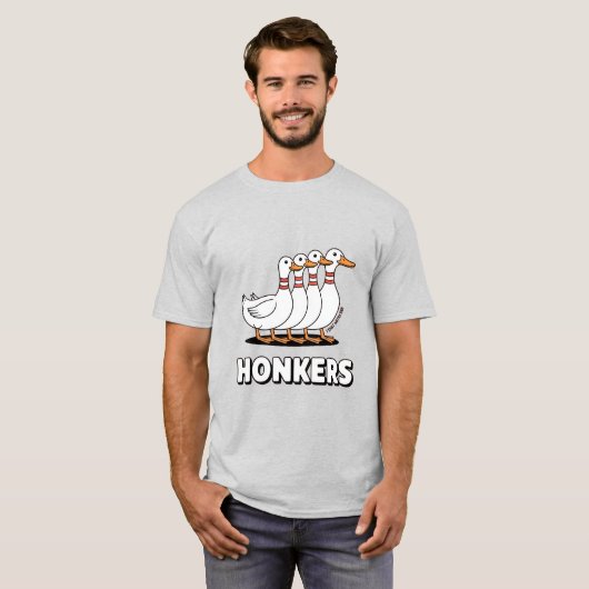 面白いガチョウの鳴き声 ガチョウ ミーム Tシャツ (正面フル)