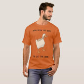 面白いガチョウゲームのミーム おもしろTシャツ Tシャツ (正面フル)