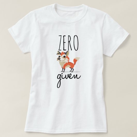 面白いキツネのダジャレTシャツ Tシャツ (デザイン正面)