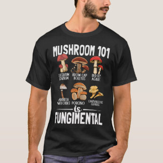 面白いキノコ101 菌類学者 ファンガイタル キノコ Tシャツ