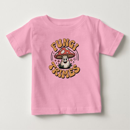 面白いキノコ トリメス ベビーTシャツ | かわいいギフト (正面)