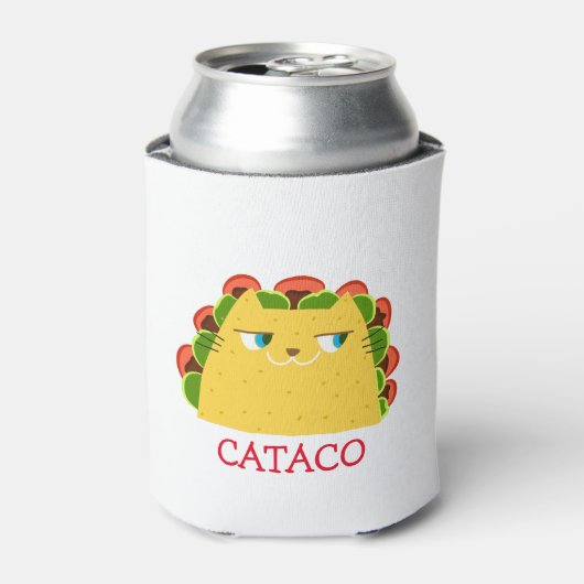 面白いキャタコ缶クーラー かわいい猫のタコパンデザイン 缶クーラー (缶正面)