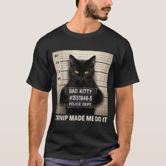 面白いキャットニップを作った 猫のユーモア ジョーク Tシャツ