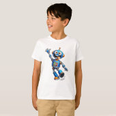 面白いキャラクターのテクノロジーデザイン Tシャツ (正面フル)