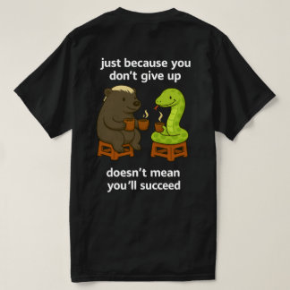 面白いキャラクターの動物のヘビのミームの引用ユニセックス Tシャツ