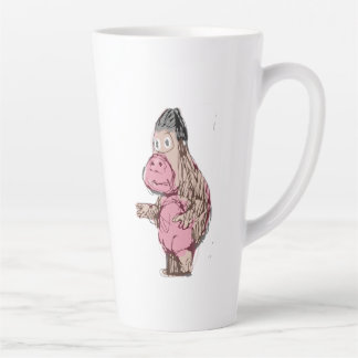 面白いキャラクターの類人猿と猿のスケッチ カフェラテマグ