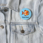 面白いキャラクターの魚の海洋ダジャレ 缶バッジ (インサイチュ)