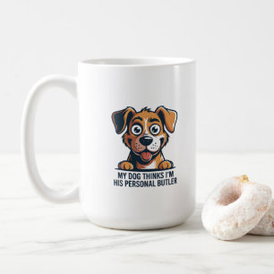 面白いキャラクタードッグバトラーの引用 コーヒーマグカップ