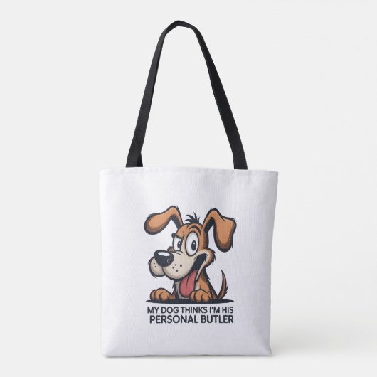 面白いキャラクタードッグバトラーの引用 トートバッグ (裏面)