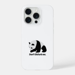 面白いキャラクターパンダの「邪魔しないで」スマホケース iPhone 15 PROケース