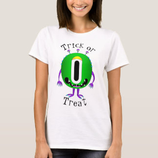面白いキャラクター モンスター ハロウィン "トリック オア トリート" Tシャツ