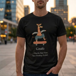 面白いキリンが最高の視界を独占 何も言わないTシャツ トライブレンドTシャツ