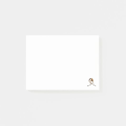 面白いキリンのグラフィック - かわいい＆クールなデザインの動物 ポストイット (正面)