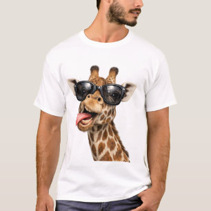 面白いキリンのビブラスティー Tシャツ
