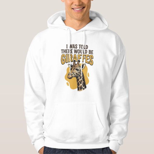 面白いキリンのビンテージ風彫刻Tシャツデザイン_1 パーカ (正面)