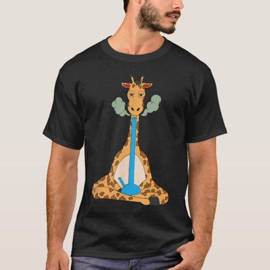 面白いキリンのボン吸い Tシャツ (正面)