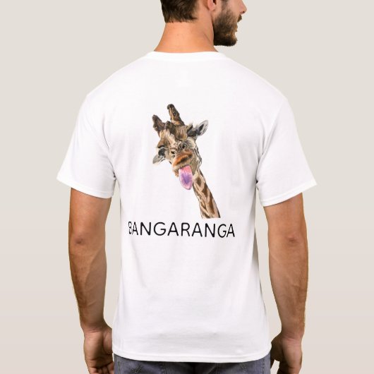 面白いキリンのBangaranga Tシャツ (裏面)