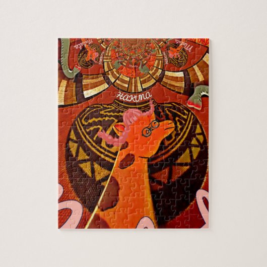 面白いキリン：カレイドスコピック・アフリカンチャーム ジグソーパズル (縦)