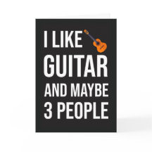面白いギタリストのカード　ギター奏者・愛好家のためのユーモア